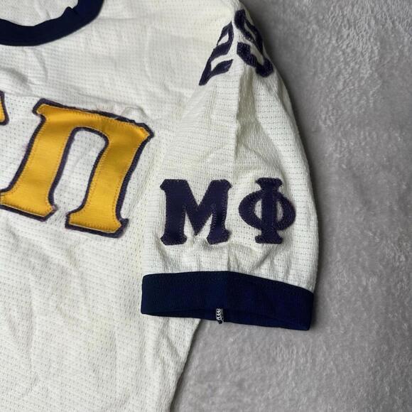 True Vintage Alpha Epsilon Pi 70s Russell Athletic Mesh Football Jersey Sz Large - Picture 4 of 11